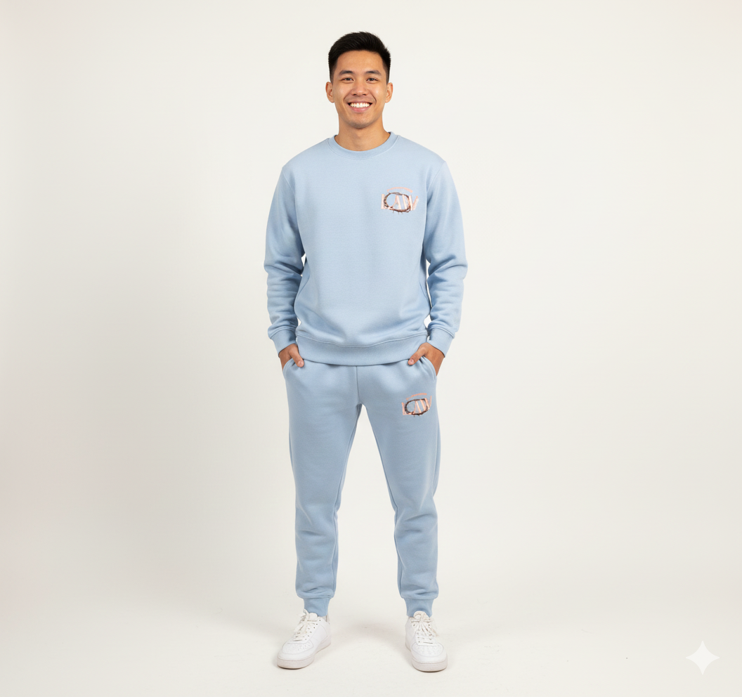 Blue LAW sweatsuit front